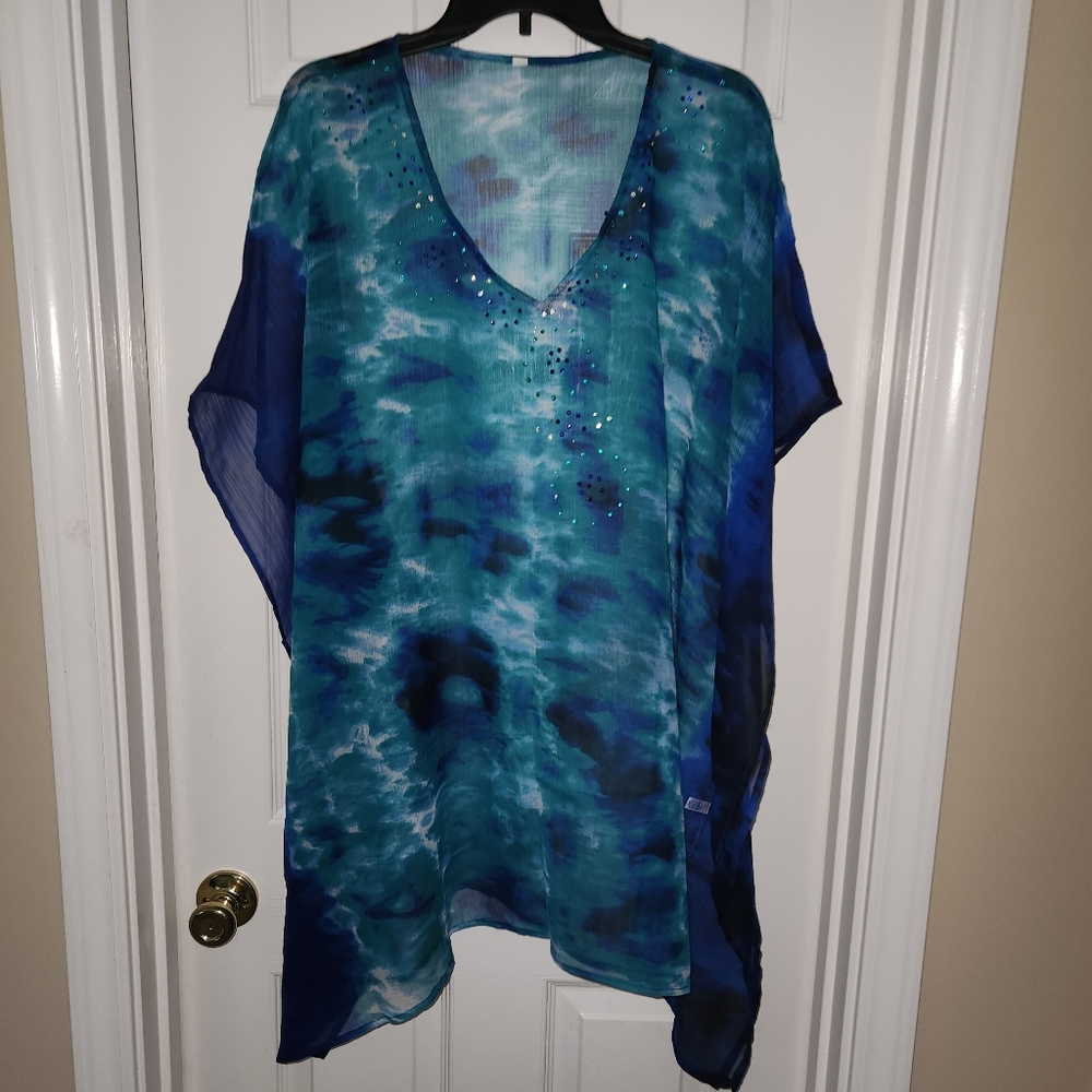 Sheer tunic coverup/dress